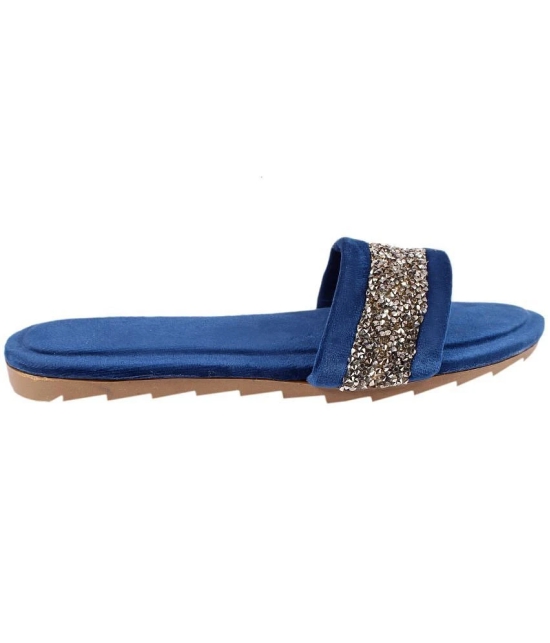 Anjaneya Creations Blue Flats - None