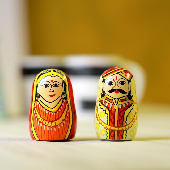 Wooden Salt & Pepper Shaker | Raja Rani | Channapatna Product-