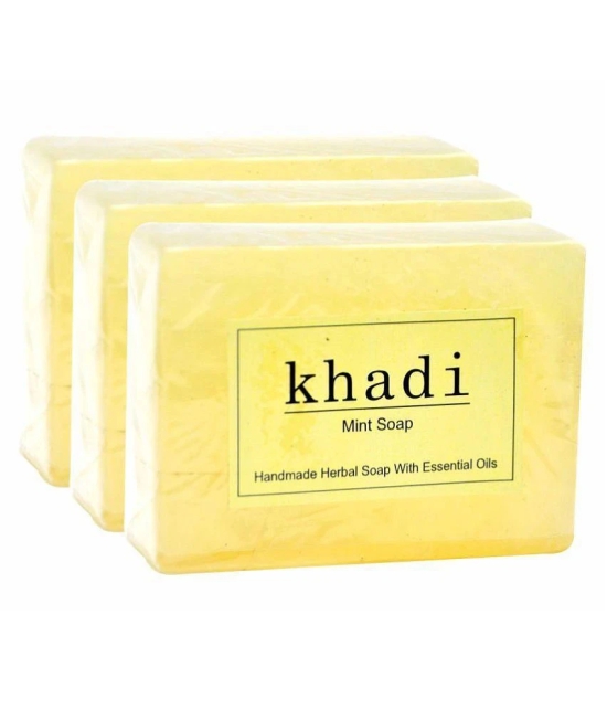 Khadi Herbals Mint Soap 375 gm Pack of 3