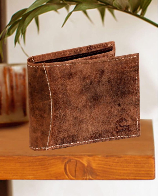 LEADERACHI--Raksha Bandhan- Genuine Full Grain -Hunter Leather RFID Blocking Bi fold Wallet for Men .(W4)