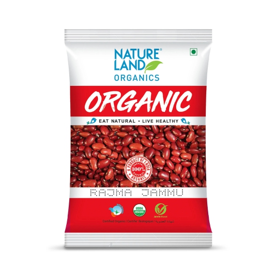 Natureland Organics Rajma Combo (Red, Chitra, Jammu), 500 gm Each - Pack of 3