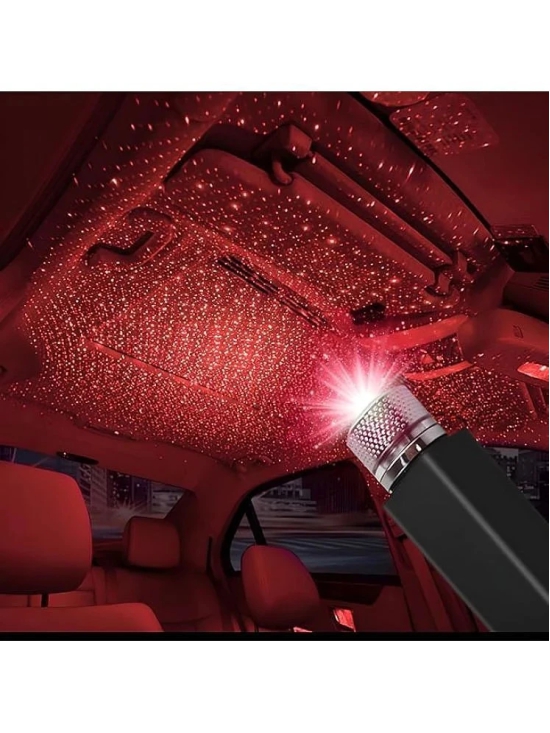 Auto Roof Star Projector Lights, USB Portable Adjustable Flexible Interior Car Night Lamp Decorations with Romantic Galaxy Atmosphere fit Car, Ceiling, Bedroom, Party and More