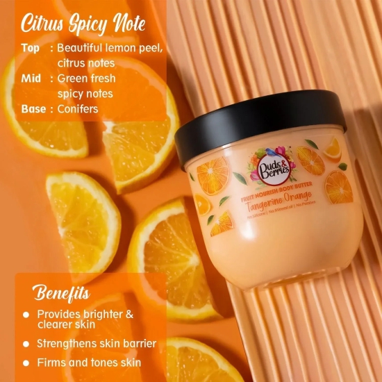 Buds&Berries Fruit Nourish Tangerine Orange Body Butter for (200 ml)