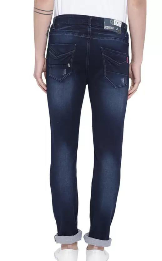 Men Slim Mid Rise Blue Jeans