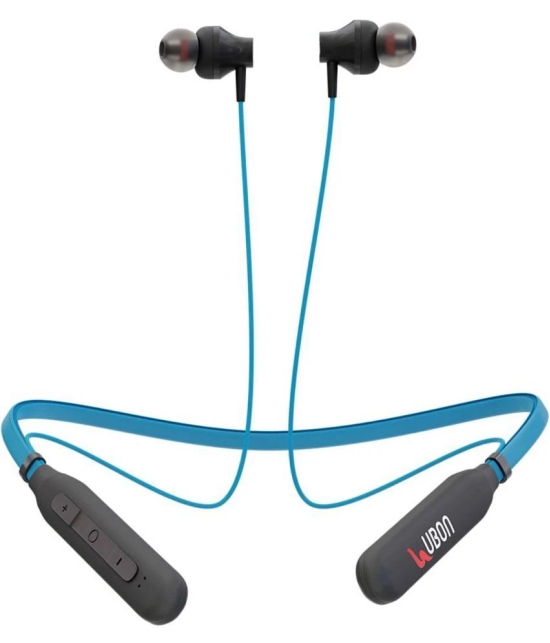 UBON BT-5250 Bluetooth Bluetooth Neckband On Ear 20 Hours Playback Active Noise cancellation IPX4(Splash & Sweat Proof) Blue