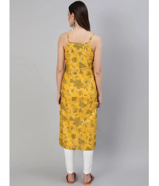 Antaran - Yellow Cotton Womens Straight Kurti ( Pack of 1 ) - None