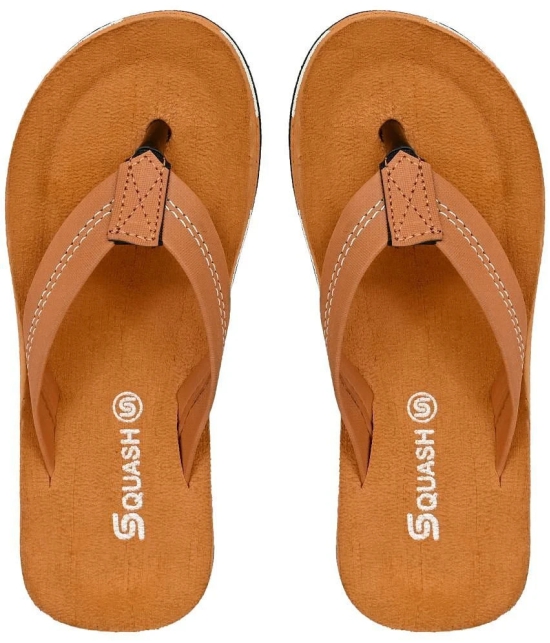 Squash Brown Mens Thong Flip Flop - None