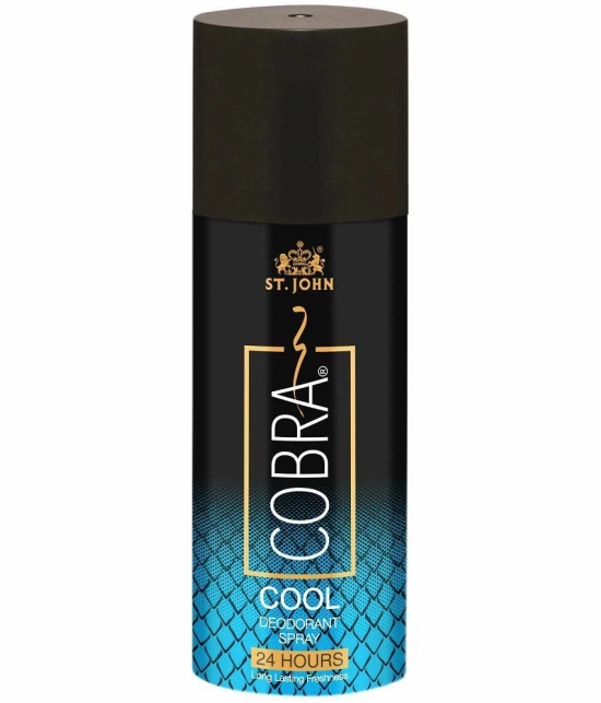 ST.JOHN Cobra Cool Long Lasting Deodorant Spray for Men 150ml Each (450ml) - Pack of 3