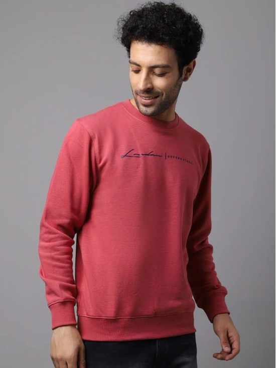 Rodamo Men Pink Printed Sweatshirt