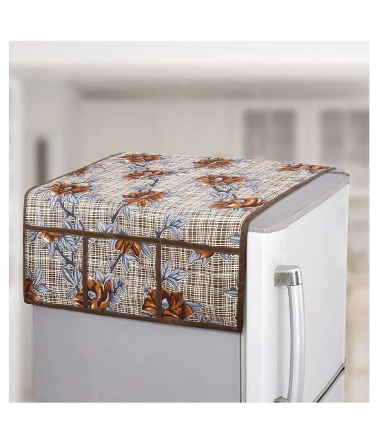 E-Retailer Set of 2 Polyester Brown Washing Machine Cover for Universal Top Load - Brown