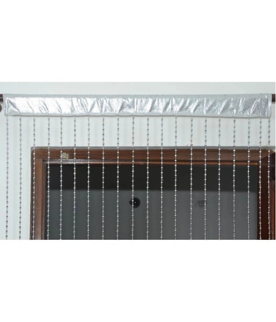 PINDIA Single Door Beaded String Curtain - Silver