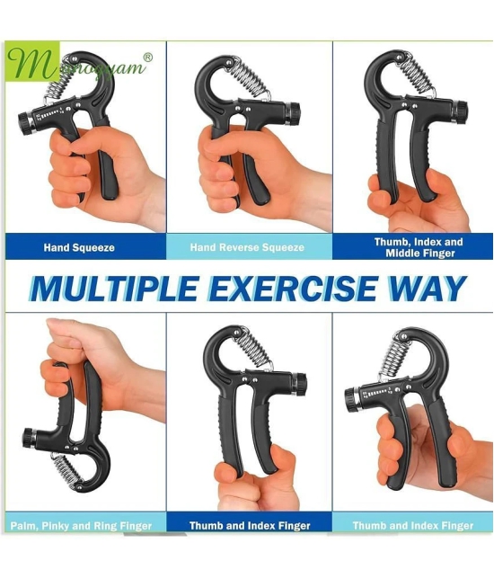 Hand Grip Strenghtner 5-60Kg Adjustable Resistance Wrist& Forearm Trainer Finger - Multi Color