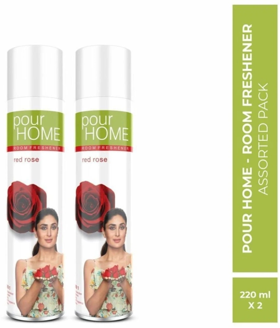 POUR HOME Red Rose Room Freshener Spray 220ML Each(Pack of 2)