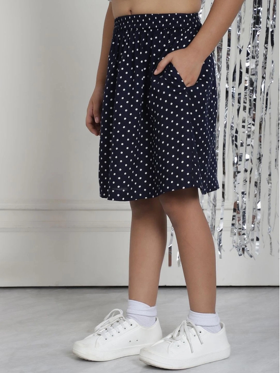 MINI & MING Girls Polka Dot Printed Pleated Skirts