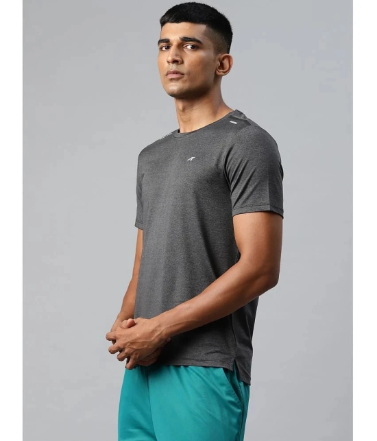 Alcis Grey Polyester Slim Fit Mens Sports T-Shirt ( Pack of 1 ) - None