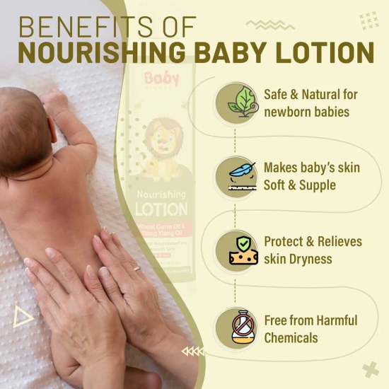 BabyOrgano | Non Sticky Nourishing Baby Lotion for Deep Nourishment and Smooth Skin | Non-Sticky Formula |100% Ayurvedic