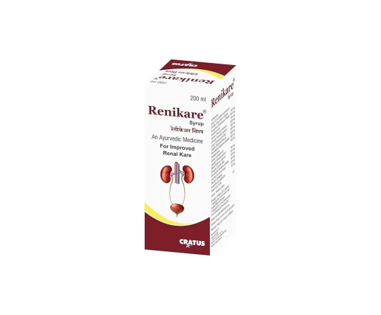 Cratus Renikare Syrup 100% organic Improved Renal Care, Cleanses Kidney And Urinary Bladder, 200ml pack of 4