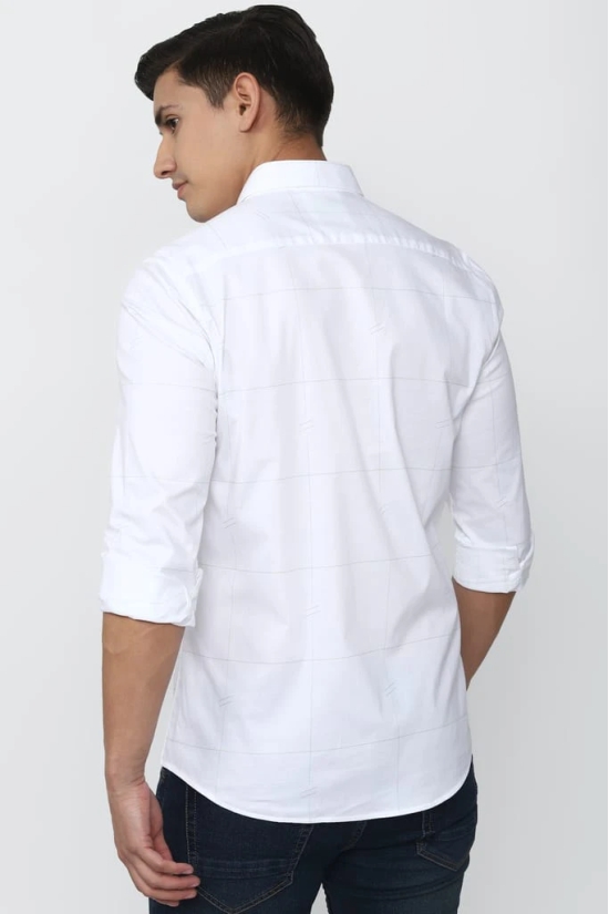 Men White Super Slim Fit Formal Full Sleeves Formal Shirt