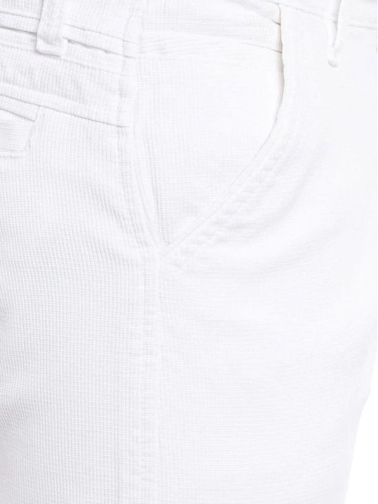 Rodamo  Men White Slim Fit Trousers