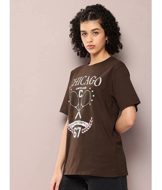 Dillinger Brown Cotton Loose Fit Womens T-Shirt ( Pack of 1 ) - None