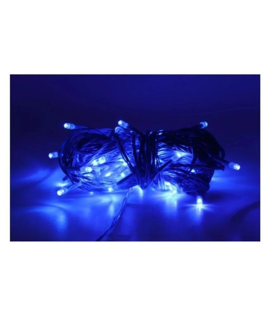 Mprow 11Mtr Still LED Ladi Diwali String Lights Blue - Blue