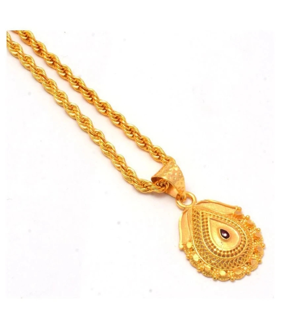 Jewar Mandi New Design Gold Plated Locket/Pendant with Rope/Rassi Chain Daily use for Men, Women & Girls, Boys - Golden