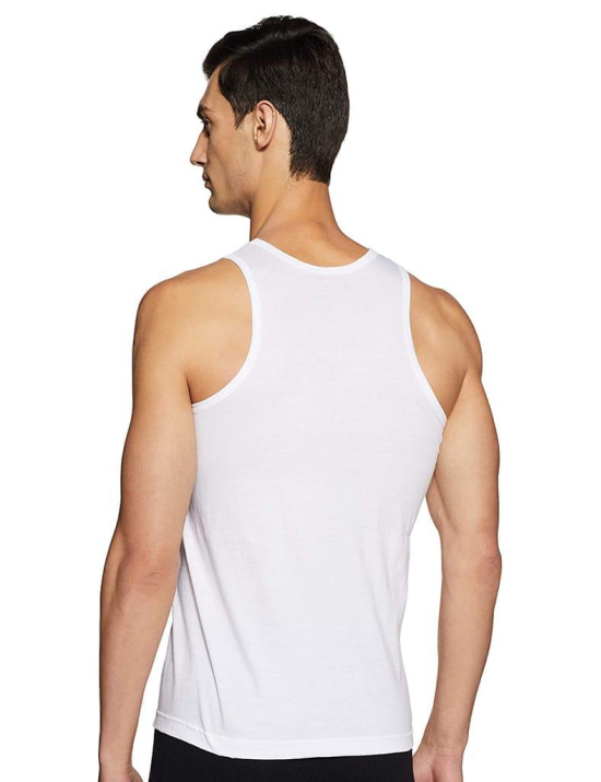 Super Cotton Sleeveless White Vests (Combo OF 10)