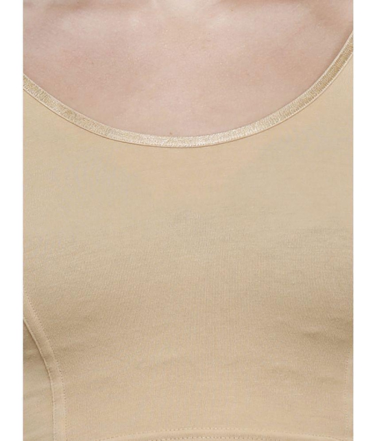 Vami - Beige Readymade without Pad Cotton Blend Womens Blouse ( Pack of 1 ) - None