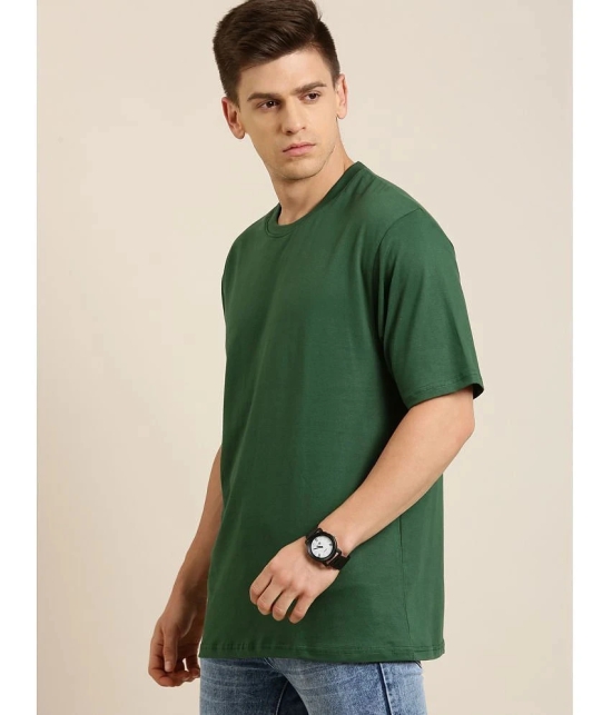 Difference of Opinion - Green 100% Cotton Oversized Fit Mens T-Shirt ( Pack of 1 ) - None