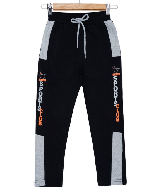 2K Kids - Black Cotton Blend Boy's Trackpant ( Pack of 1 ) - None