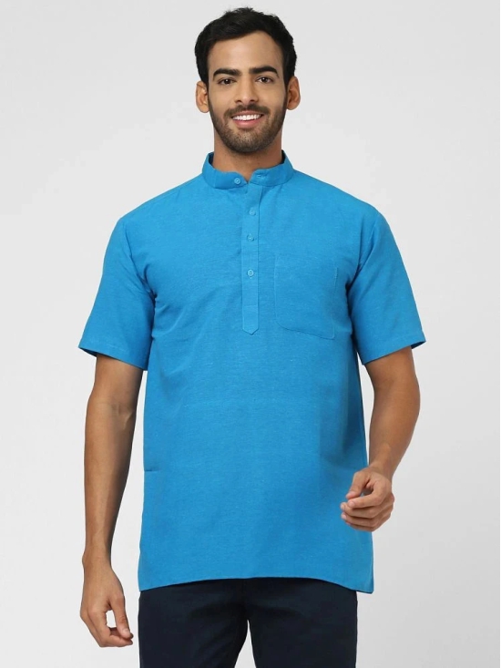 DESHBANDHU DBK - Blue Cotton Mens Regular Kurta ( Pack of 1 ) - None