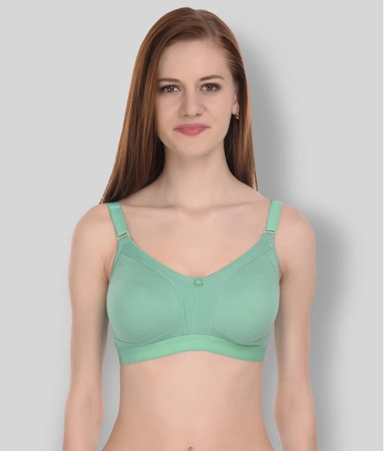 Elina - Turquoise Cotton Non - Padded Womens Everyday Bra ( Pack of 1 ) - 40D