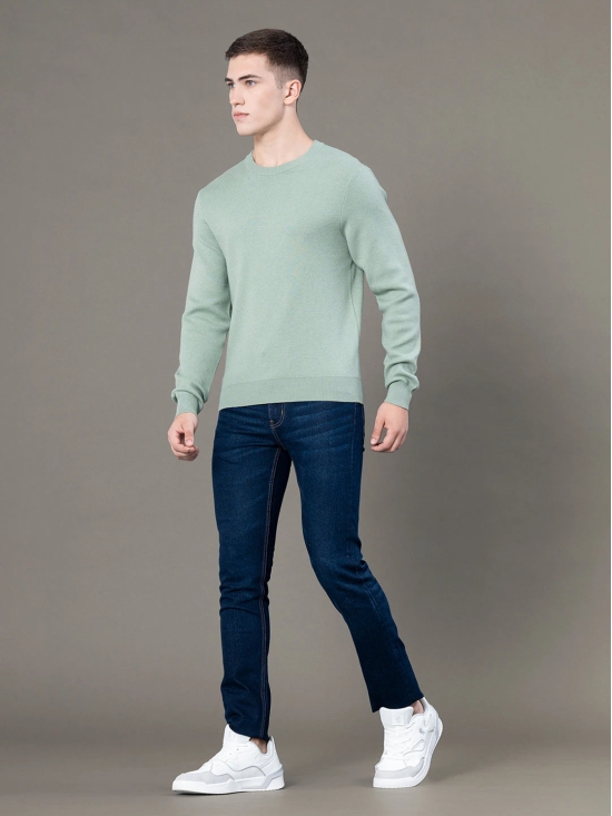 RedTape Round Neck Solid Sweater for Men | Essential Comfort for Every Day