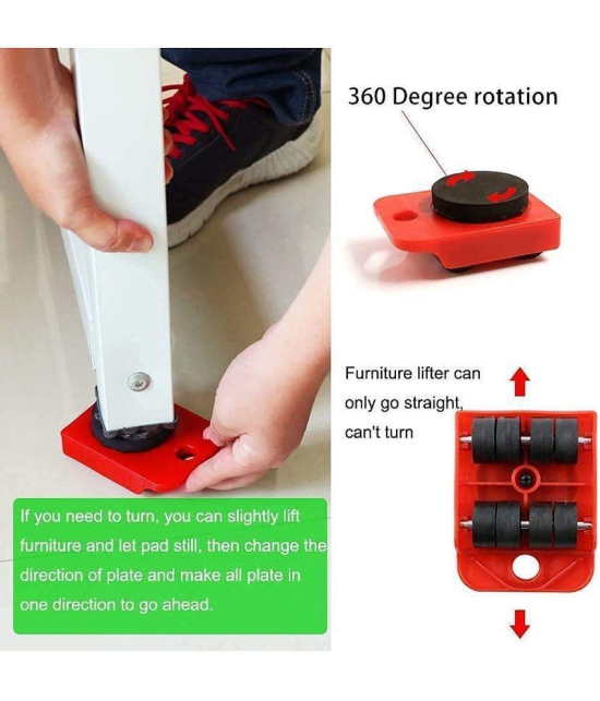 Furniture Lifter/Shifter ToolFurniture Shifting Tool Heavy Furniture Appliance Lifter and Mover Tool Set Easy Convenient Moving Tools Heavy Move Furniture Can Easily Lift Heavy - Red