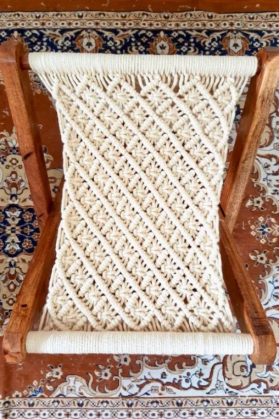 Macrame Foldable Stool