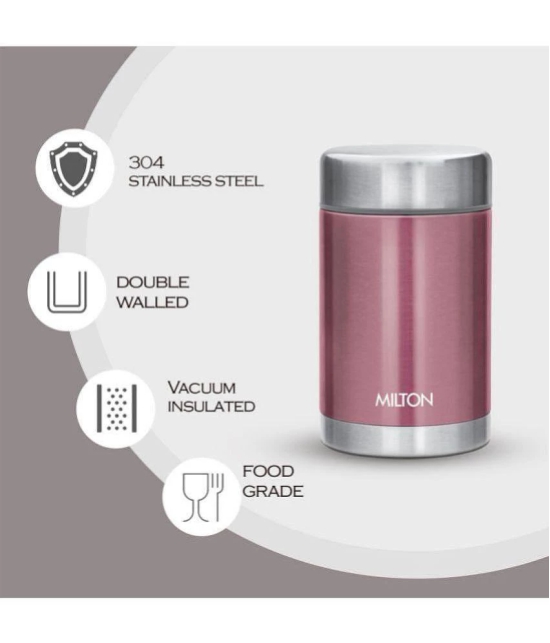 Milton Cruet 550 Thermosteel Hot and Cold Soup Flask, 515 ml, Pink - Pink