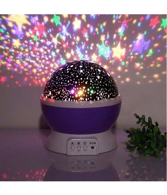 FLOZACK  Star Master Colorful LED 360 Degree Rotating Moon Light Projector Night - Multicolor Night Lamp ( Pack of 1 )