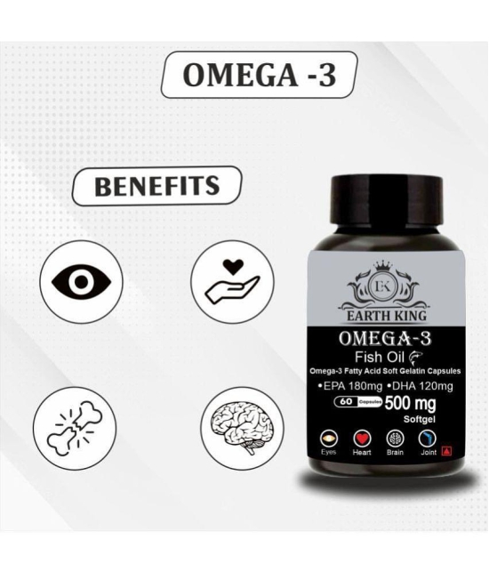 EARTH KING Omega 3 Fish Oil Capsule for Men & Women (Pack of 1)