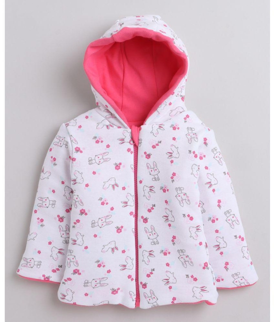 BUMZEE Pink & White Baby Girls Full Sleeves Reversible Jacket Age - 18-24 Months - None