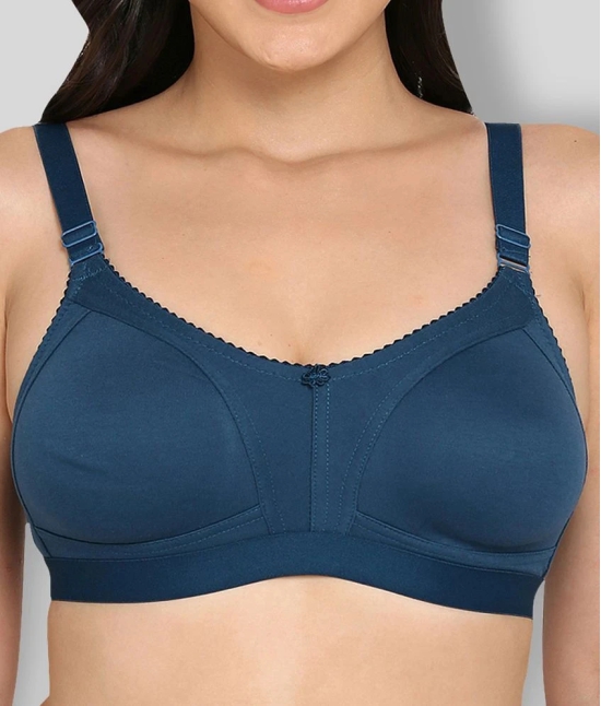 Elina - Blue Cotton Non - Padded Womens T-Shirt Bra ( Pack of 1 ) - None