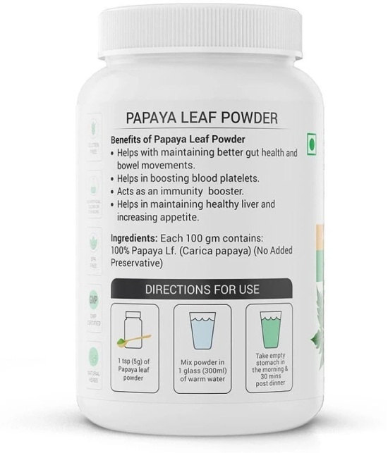 Krishnas Papaya Leaf Powder, 100 g Pack Of 2