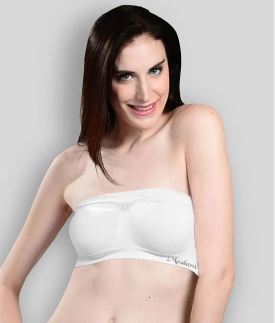 Madam Polyamide Non Padded Womens Tube Bra ( White ) - Free Size