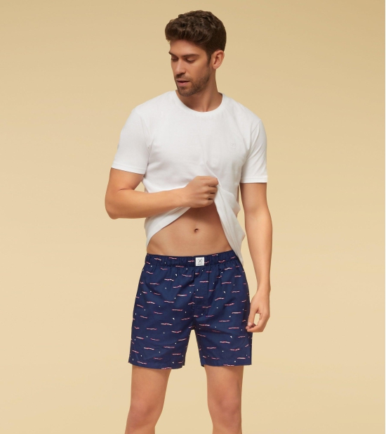 Savanna Cotton Boxers Driftwood Blue XL