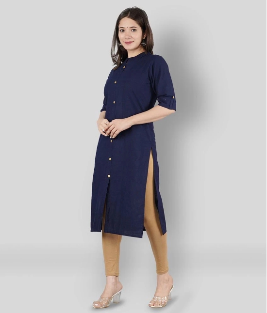 KIPEK - Navy Cotton Womens Straight Kurti - XL