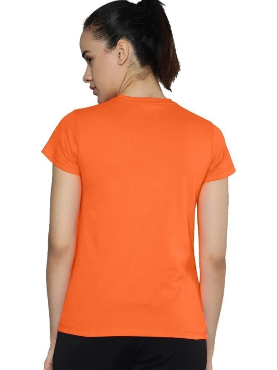 Leotude Orange Polyester Loose Fit Womens T-Shirt ( Pack of 1 ) - None