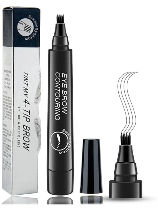 Adbeni Eyebrow Pen with a 4 Micro-Fork Eyebrow Contour pen Brow Eyebrow Kit Black 25 g