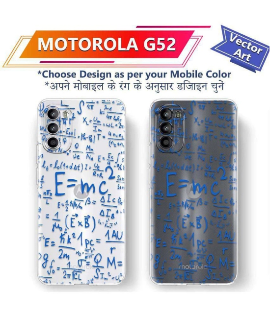 NBOX - Multicolor Printed Back Cover Silicon Compatible For MOTOROLA g52 ( Pack of 1 )