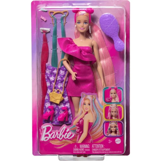 Unleash Your Creativity: Barbie Fun & Fancy Hair Doll with Extra-Long Colorful Blonde Hair and Styling Accessories