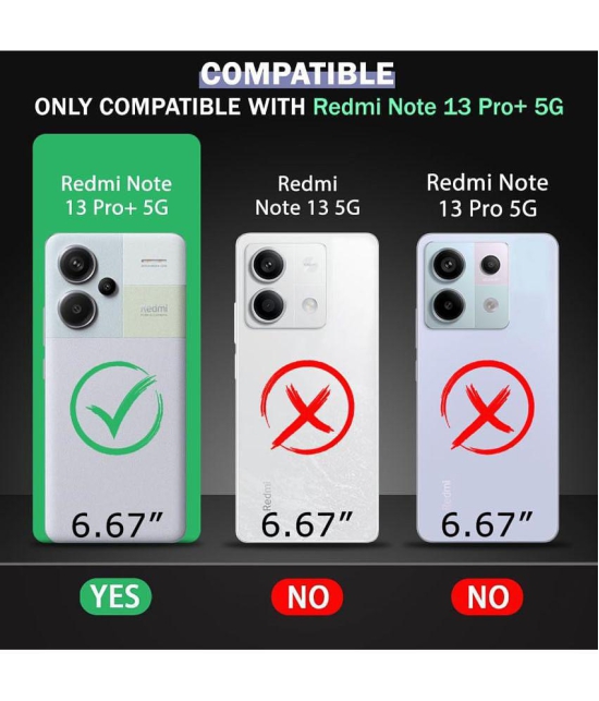 Case Vault Covers Silicon Soft cases Compatible For Silicon Redmi Note 13 Pro Plus 5G ( Pack of 1 ) - Transparent