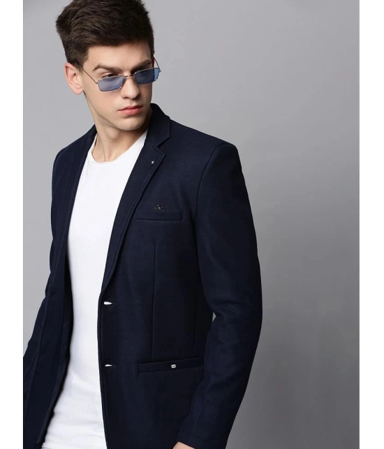 Showoff Cotton Mens Blazer - Navy Blue ( Pack of 1 ) - None